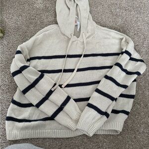 Southern Tide Striped Cream and navy Women's Sweater
